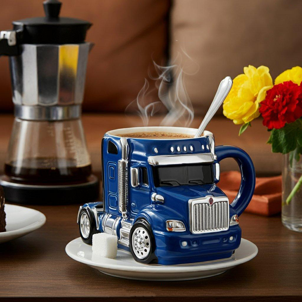 Truck Coffee Mug | A Unique Gift for Truck & Motorcycle Lovers
