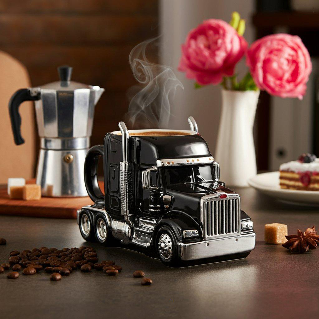 Truck Coffee Mug | A Unique Gift for Truck & Motorcycle Lovers