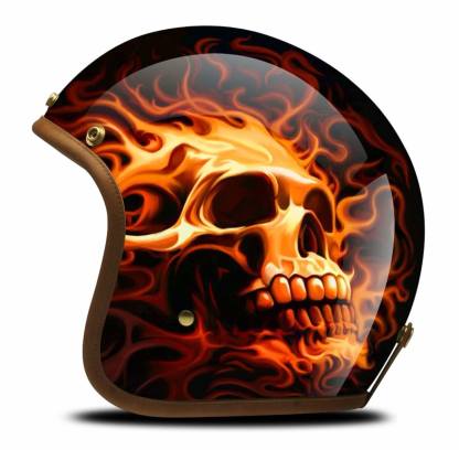 Inferno Skull Blaze High-Gloss Custom Painted Helmet