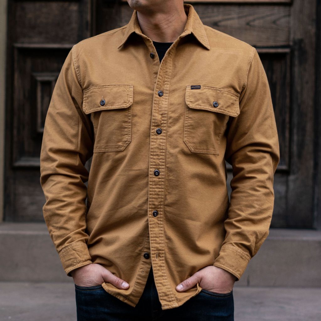Filson Field Flannel Shirt | Tan Nubuck