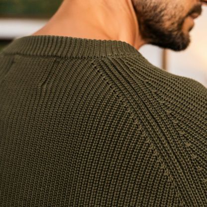 Ribbed Crewneck | Olive