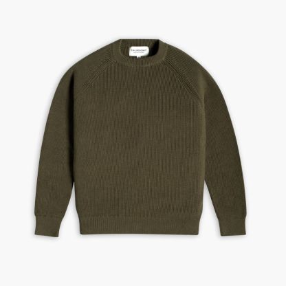 Ribbed Crewneck | Olive