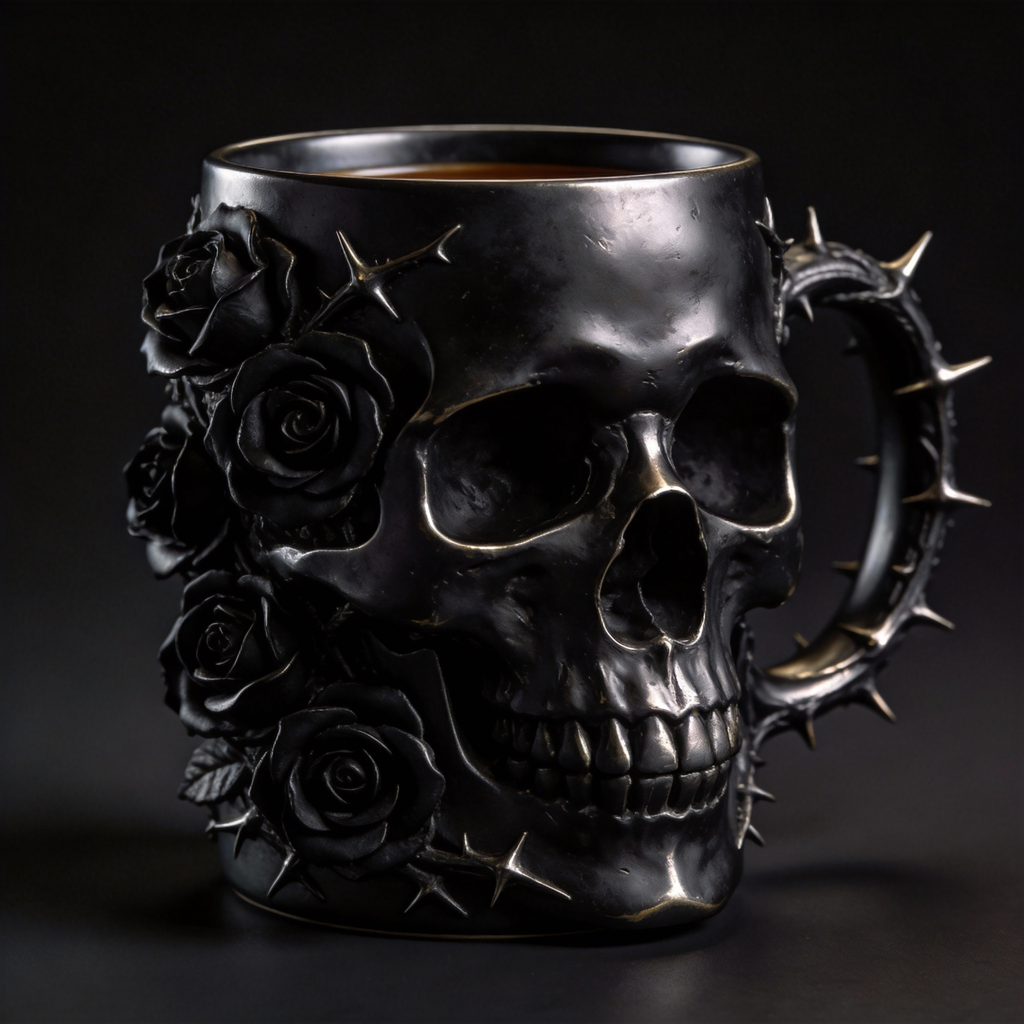 Dark Gothic Skull Mug – Statement Cup for Bold Style