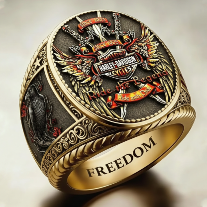 Harley-style pattern ring