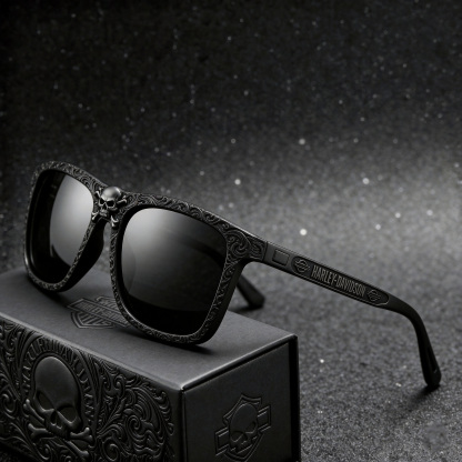 Vintage Biker Metal Frame Polarized Riding Sunglasses