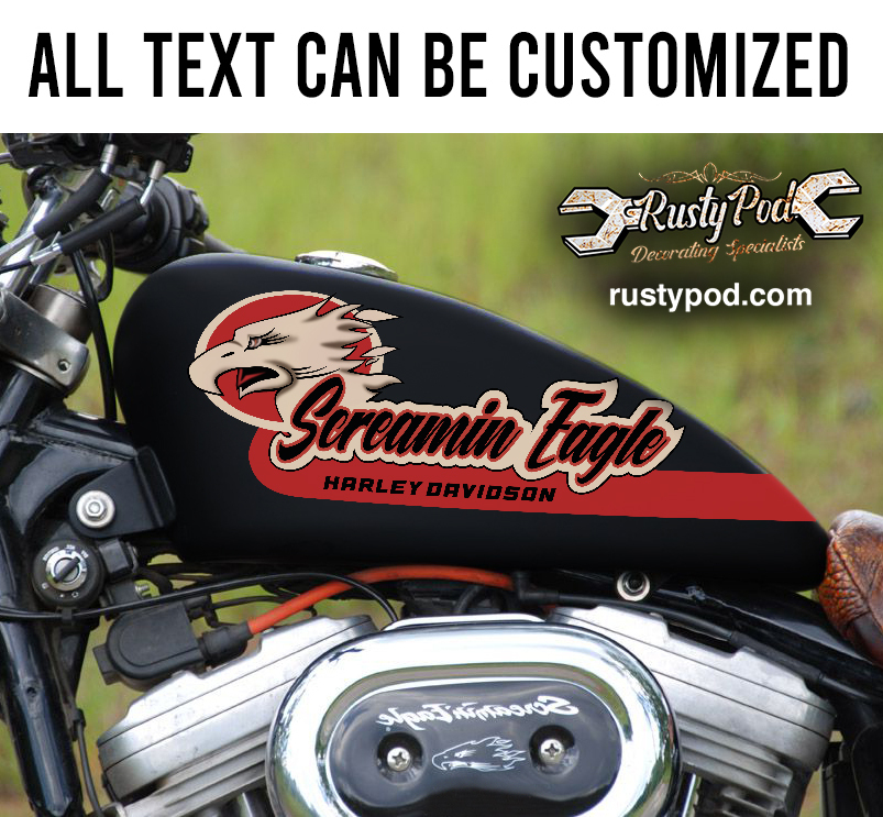 personalized eagle motorsport motorcycle fuel tank decal 