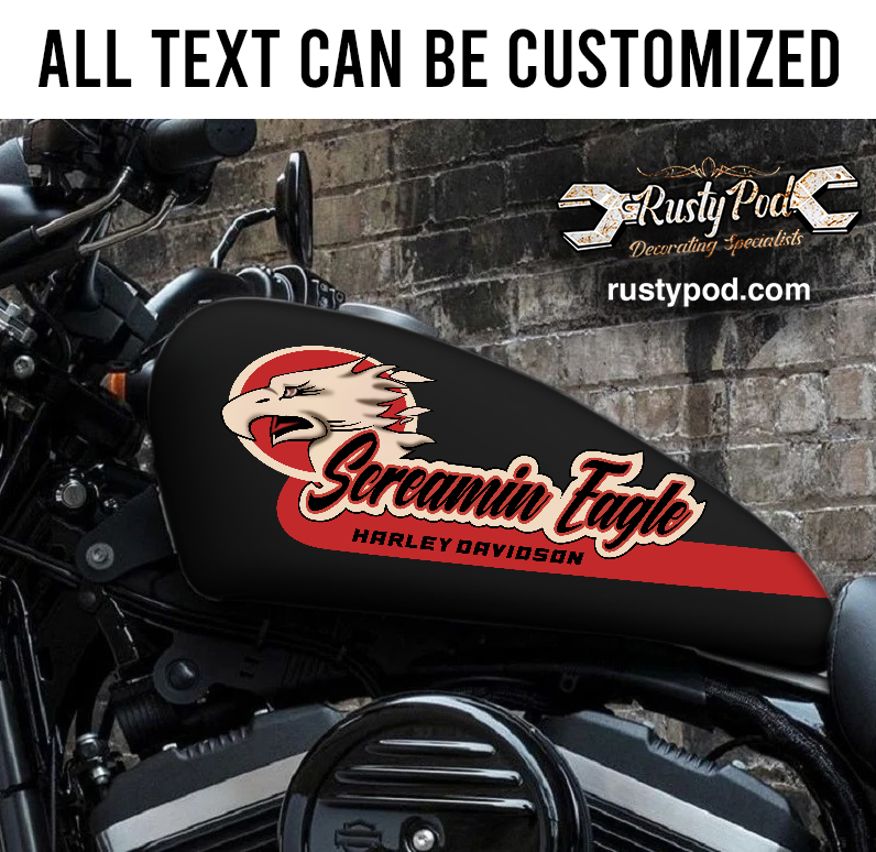 personalized eagle motorsport motorcycle fuel tank decal 