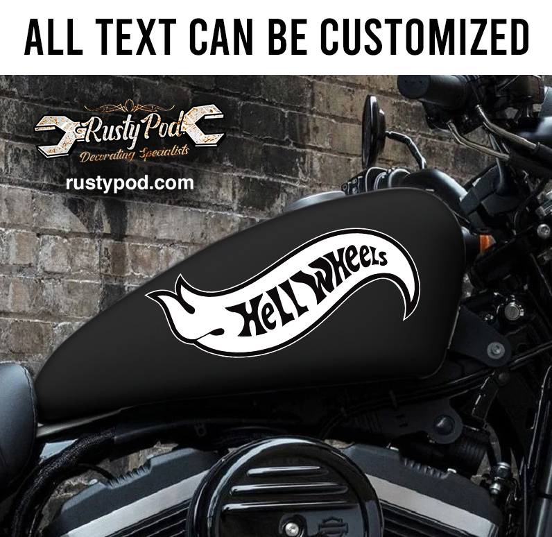 hellwheels motorcycle gas tank decal 