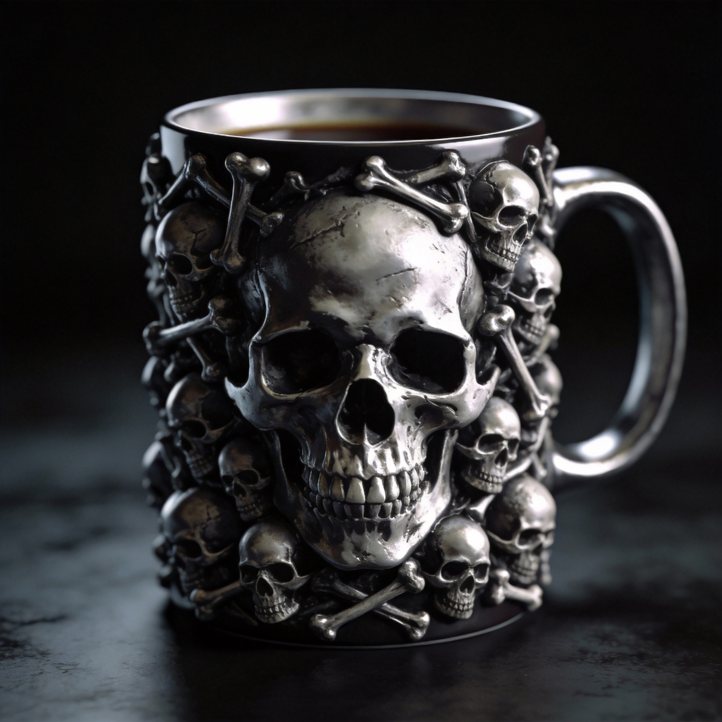 Dark Gothic Skull Mug – Statement Cup for Bold Style