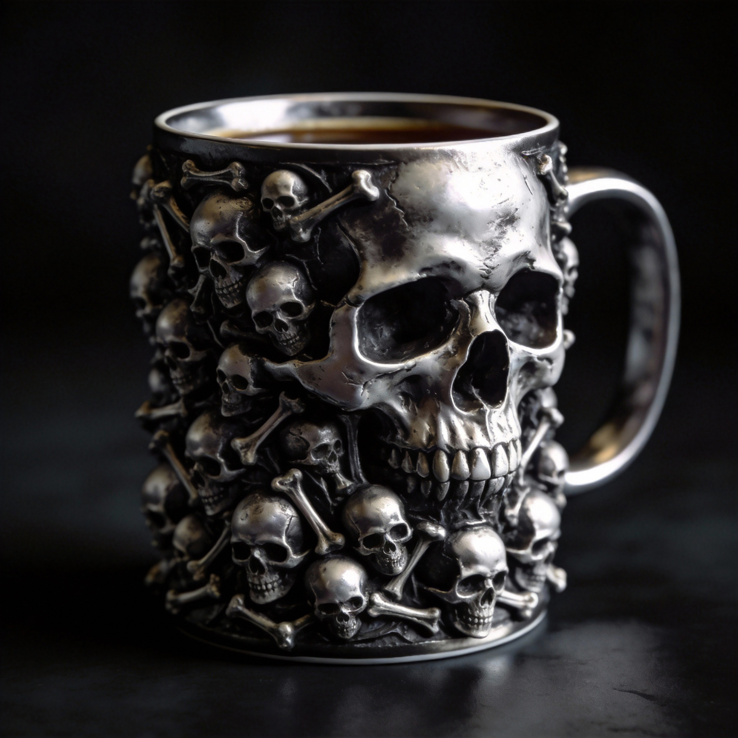 Dark Gothic Skull Mug – Statement Cup for Bold Style