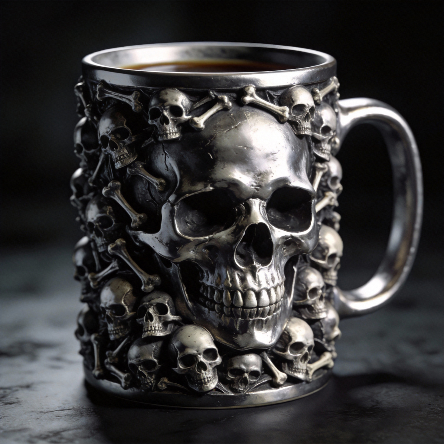 Dark Gothic Skull Mug – Statement Cup for Bold Style