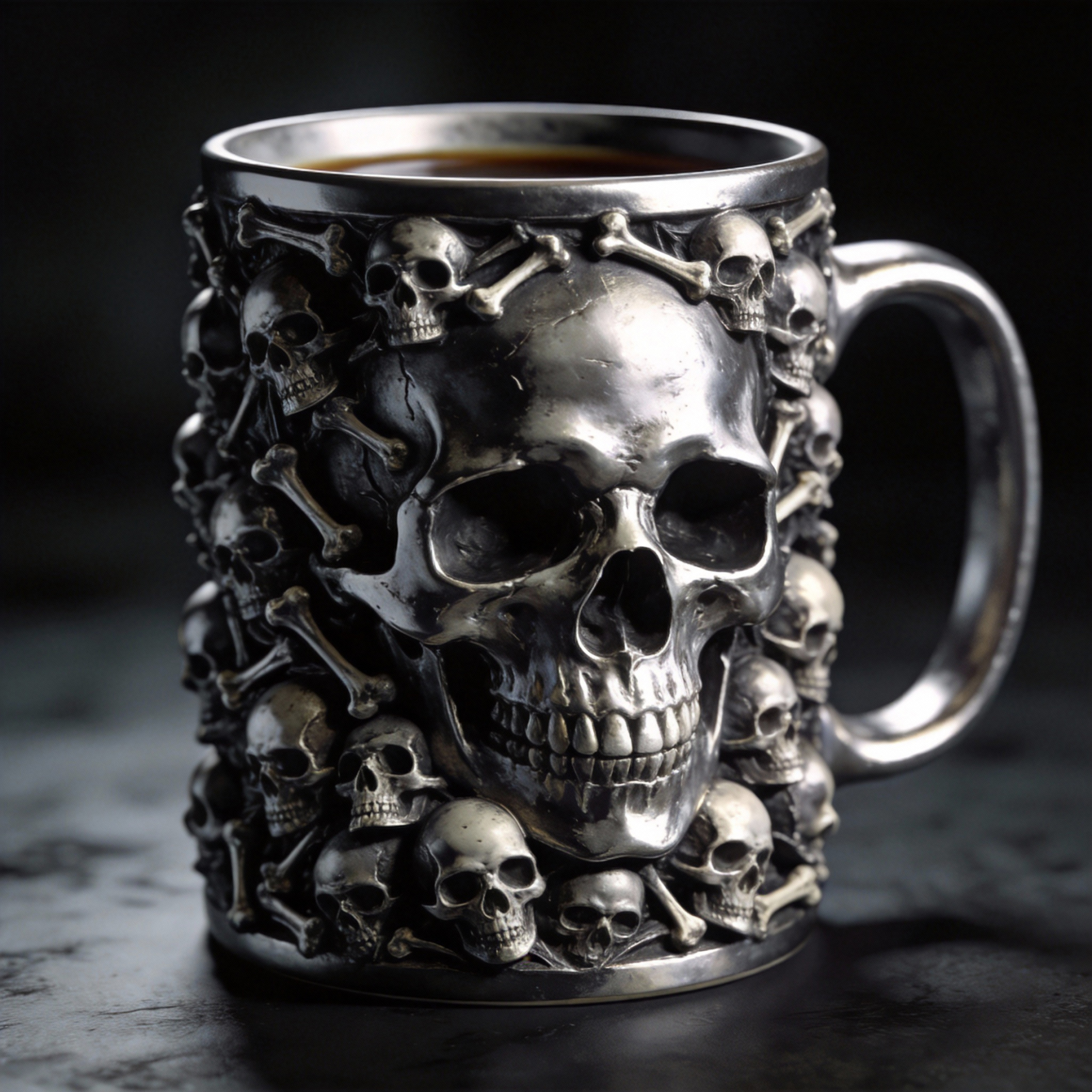 Dark Gothic Skull Mug – Statement Cup for Bold Style