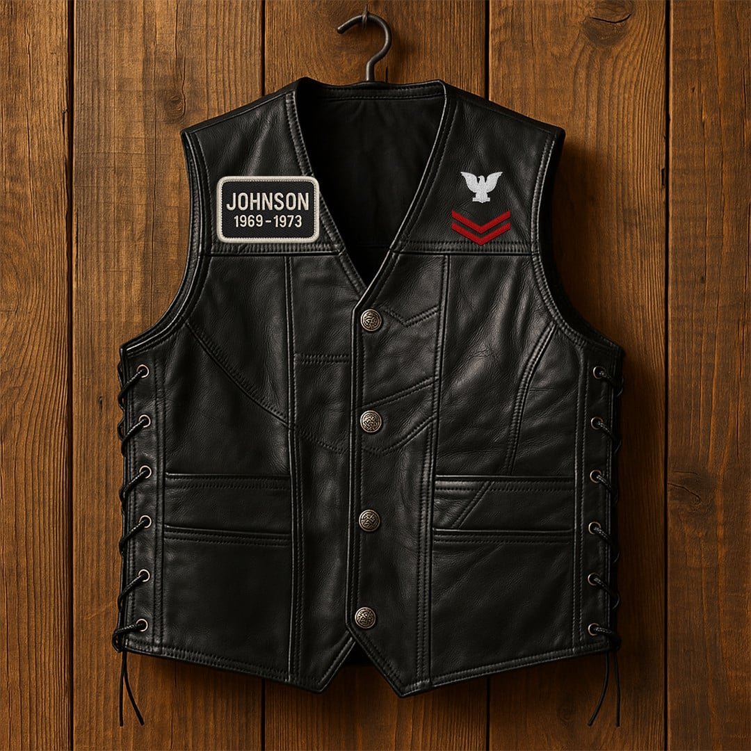 Vintage Biker Style Hardcore Graphic Faux Leather Vest
