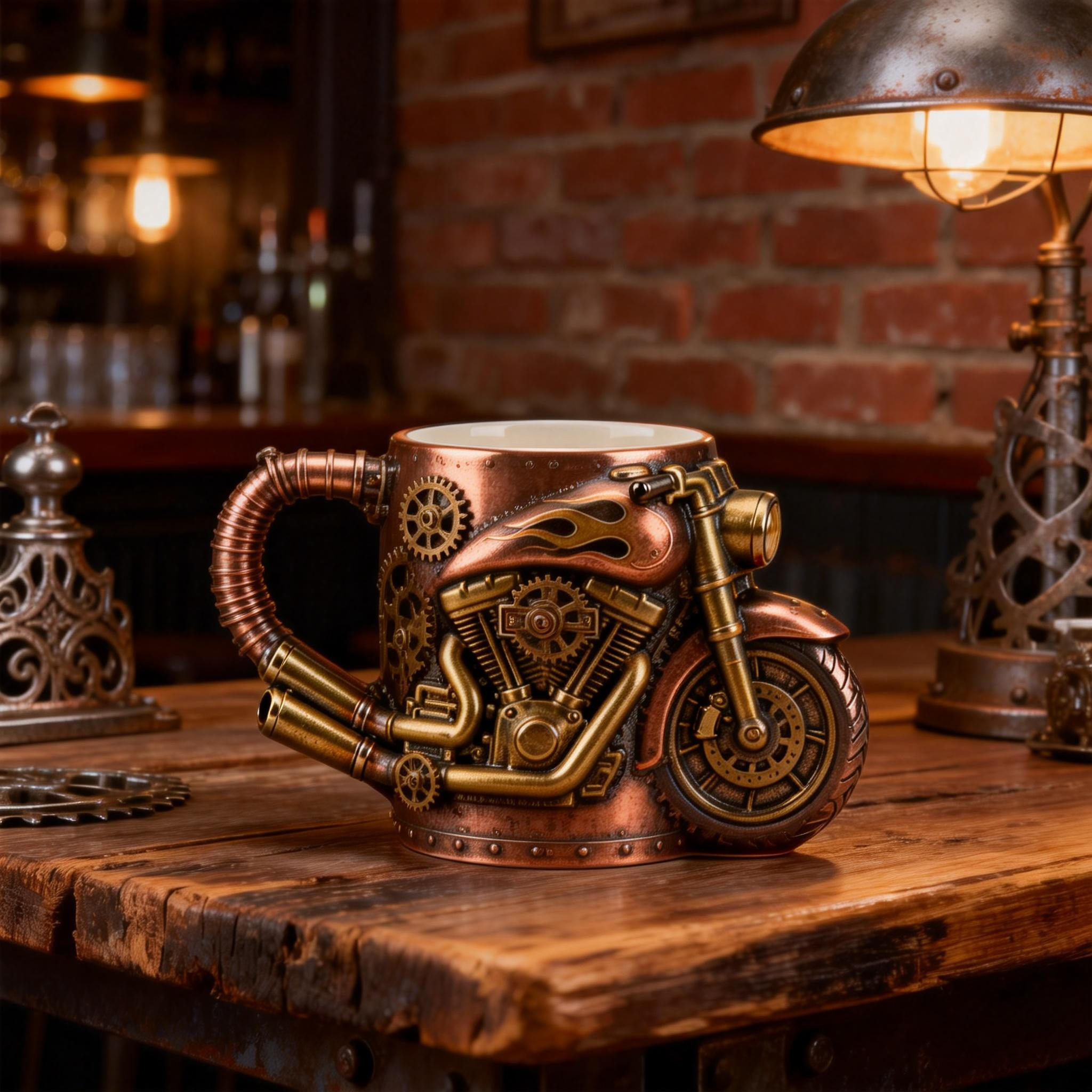 Retro 3D Cruiser Motorcycle  Coffee Mug