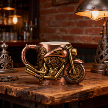 Retro 3D Cruiser Motorcycle  Coffee Mug