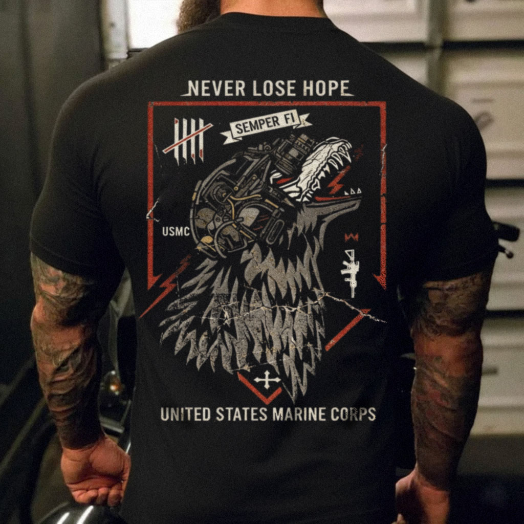 Beast Alpha Warrior Distressed Print Tee