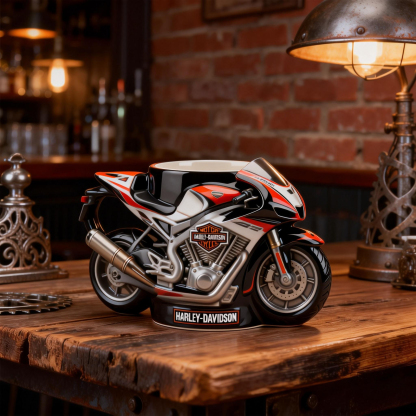 Retro 3D Cruiser Motorcycle  Coffee Mug