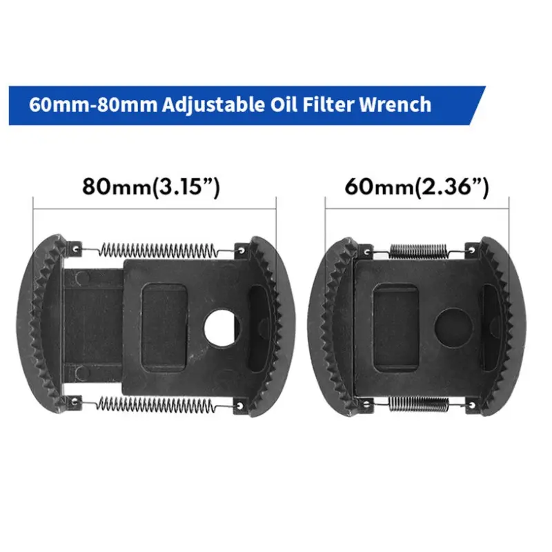 Heavy-Duty Adjustable Oil Filter Wrench – 3-Jaw Universal Removal Tool | Fits 60mm-80mm Filters | 3/8" & 1/2" Drive | Crush the Toughest Stuck Filters