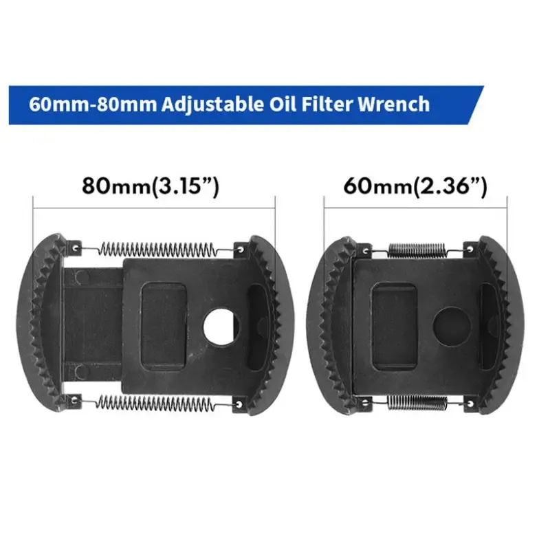 Heavy-Duty Adjustable Oil Filter Wrench – 3-Jaw Universal Removal Tool | Fits 60mm-80mm Filters | 3/8" & 1/2" Drive | Crush the Toughest Stuck Filters