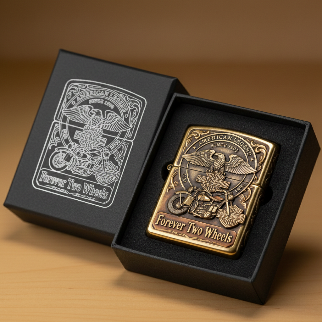 American Eagle Full Engraved Brass Lighter