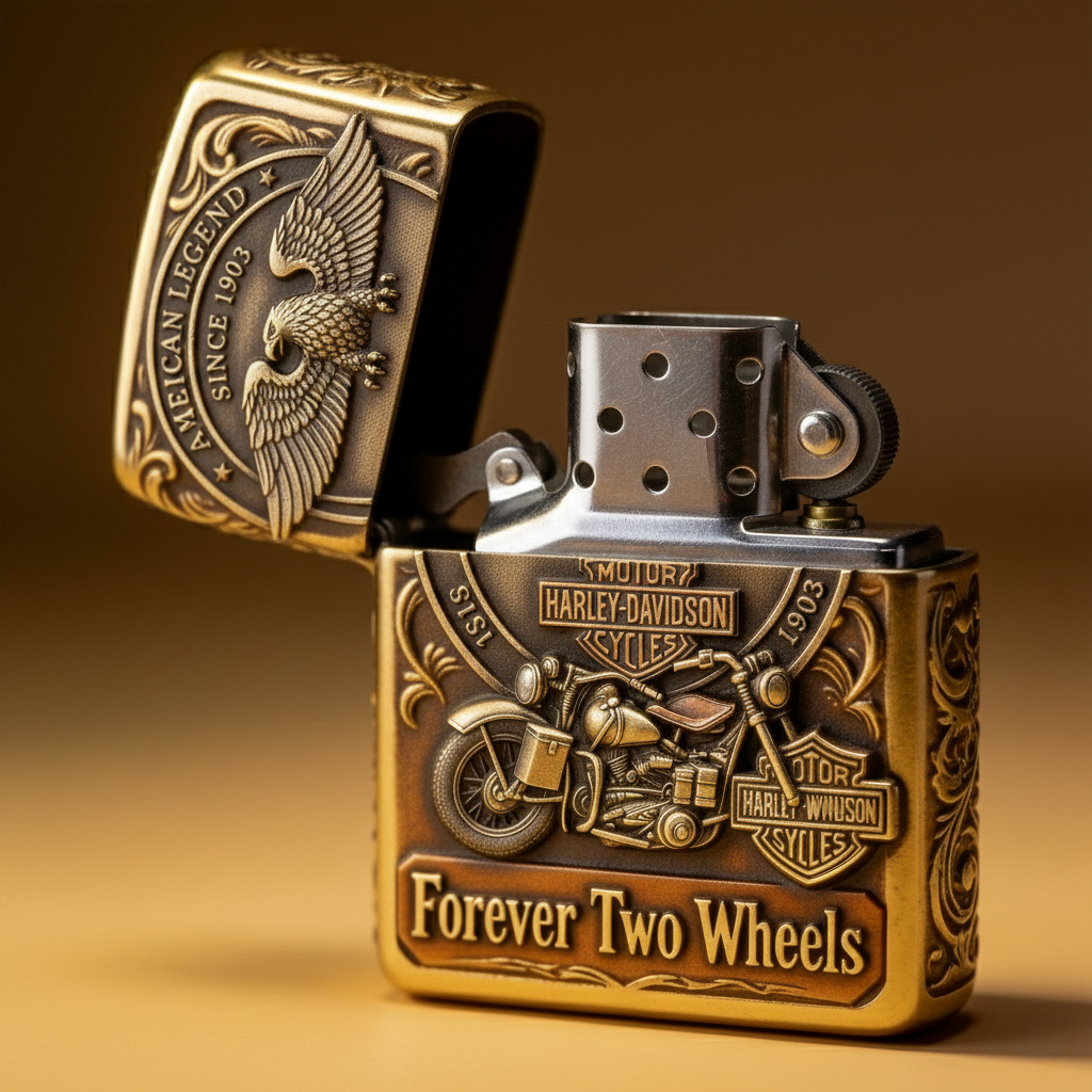American Eagle Full Engraved Brass Lighter