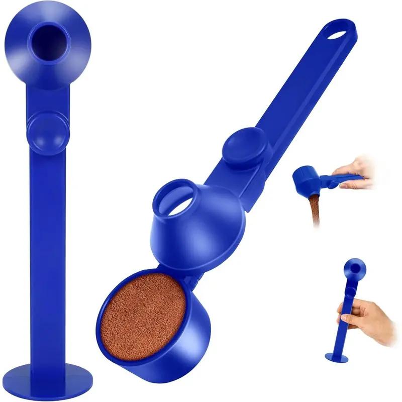 Scoop Funnel Coffee Dosing Spoon-Precise 2Tbsp PCTG BPA-Free,51mm Tamper Kit,Fits Keurig K-Cup & Powder Formula Dispenser (Upgraded Combo Transparent,2Models AB)