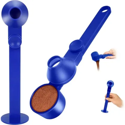 Scoop Funnel Coffee Dosing Spoon-Precise 2Tbsp PCTG BPA-Free,51mm Tamper Kit,Fits Keurig K-Cup & Powder Formula Dispenser (Upgraded Combo Transparent,2Models AB)