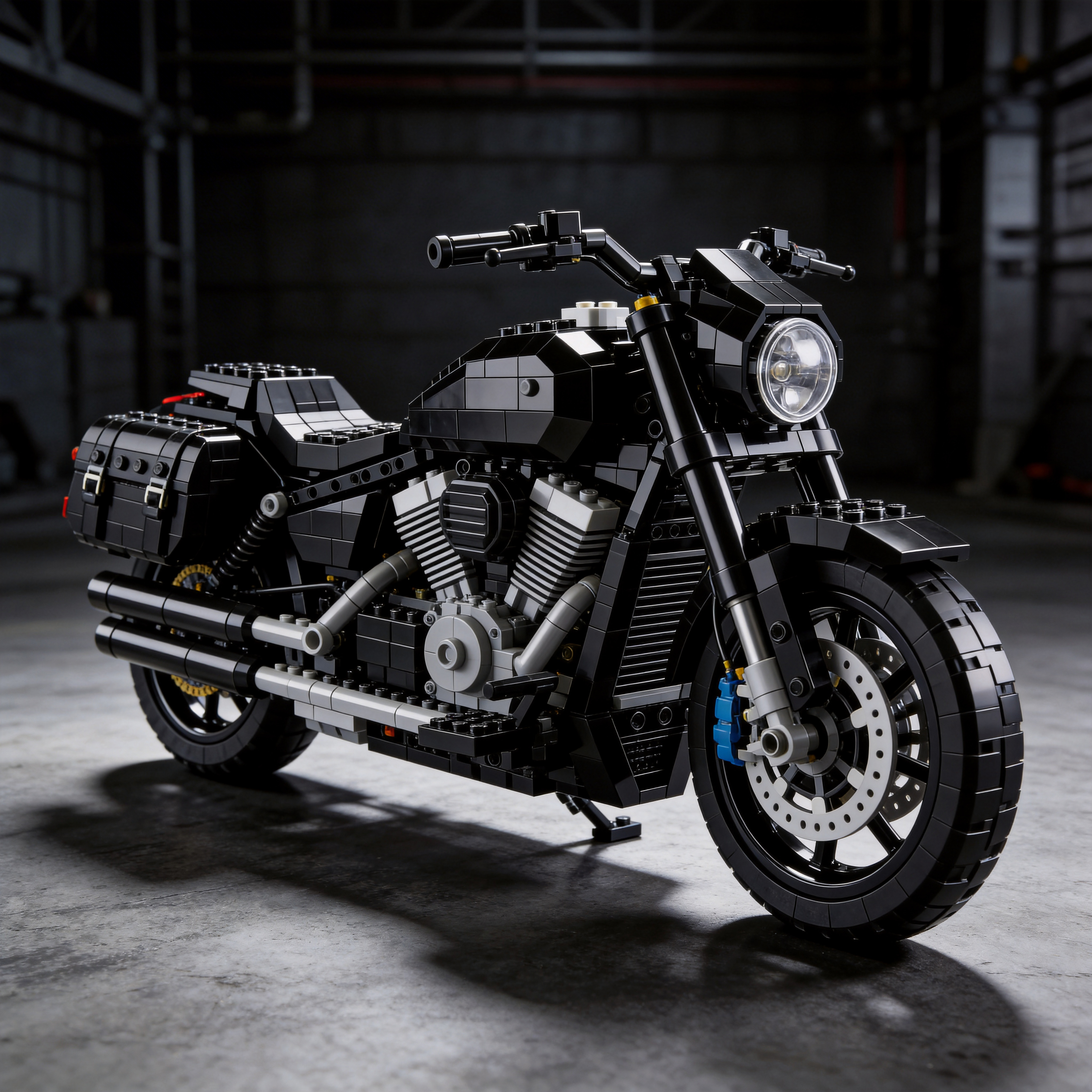 Adult Harley-Davidson motorcycle building blocks