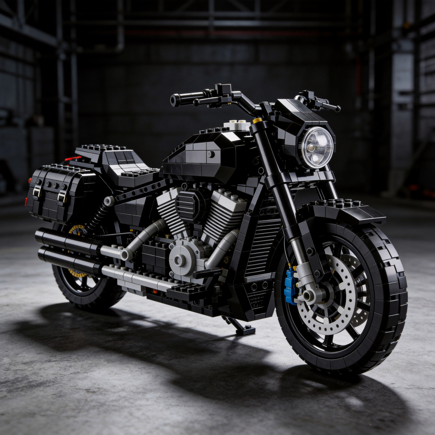 Adult Harley-Davidson motorcycle building blocks