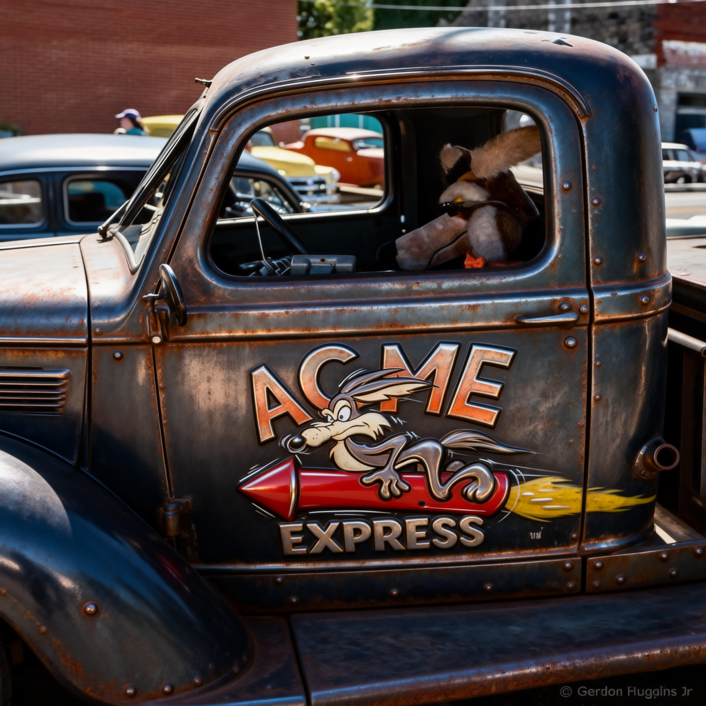 ACME EXPRESS Vintage Rust Rat Rod Pickup – Classic Hot Rod Truck