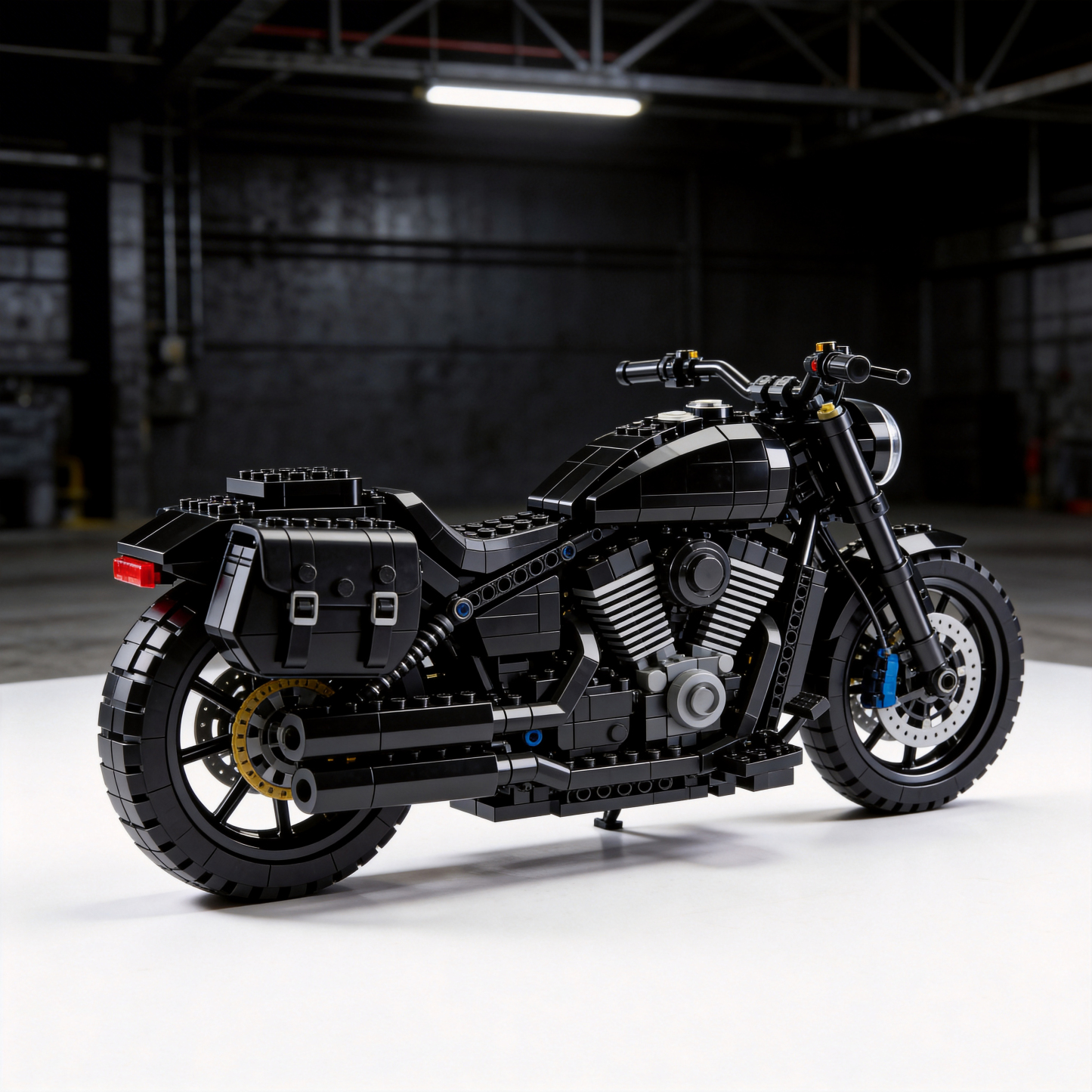 Adult Harley-Davidson motorcycle building blocks