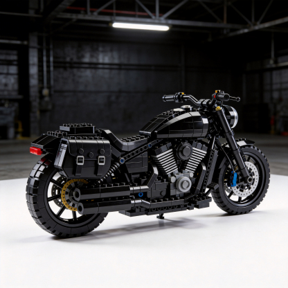 Adult Harley-Davidson motorcycle building blocks