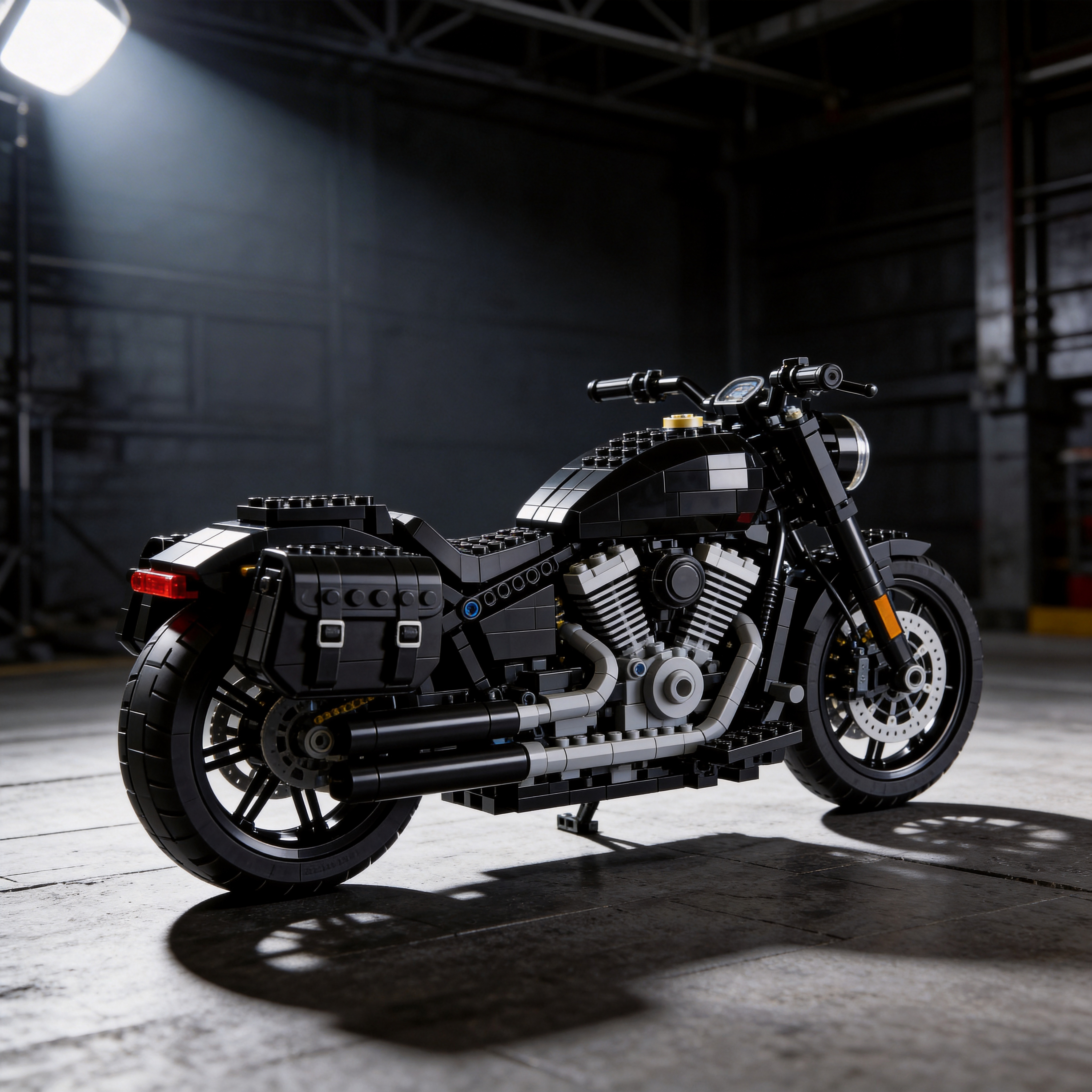 Adult Harley-Davidson motorcycle building blocks