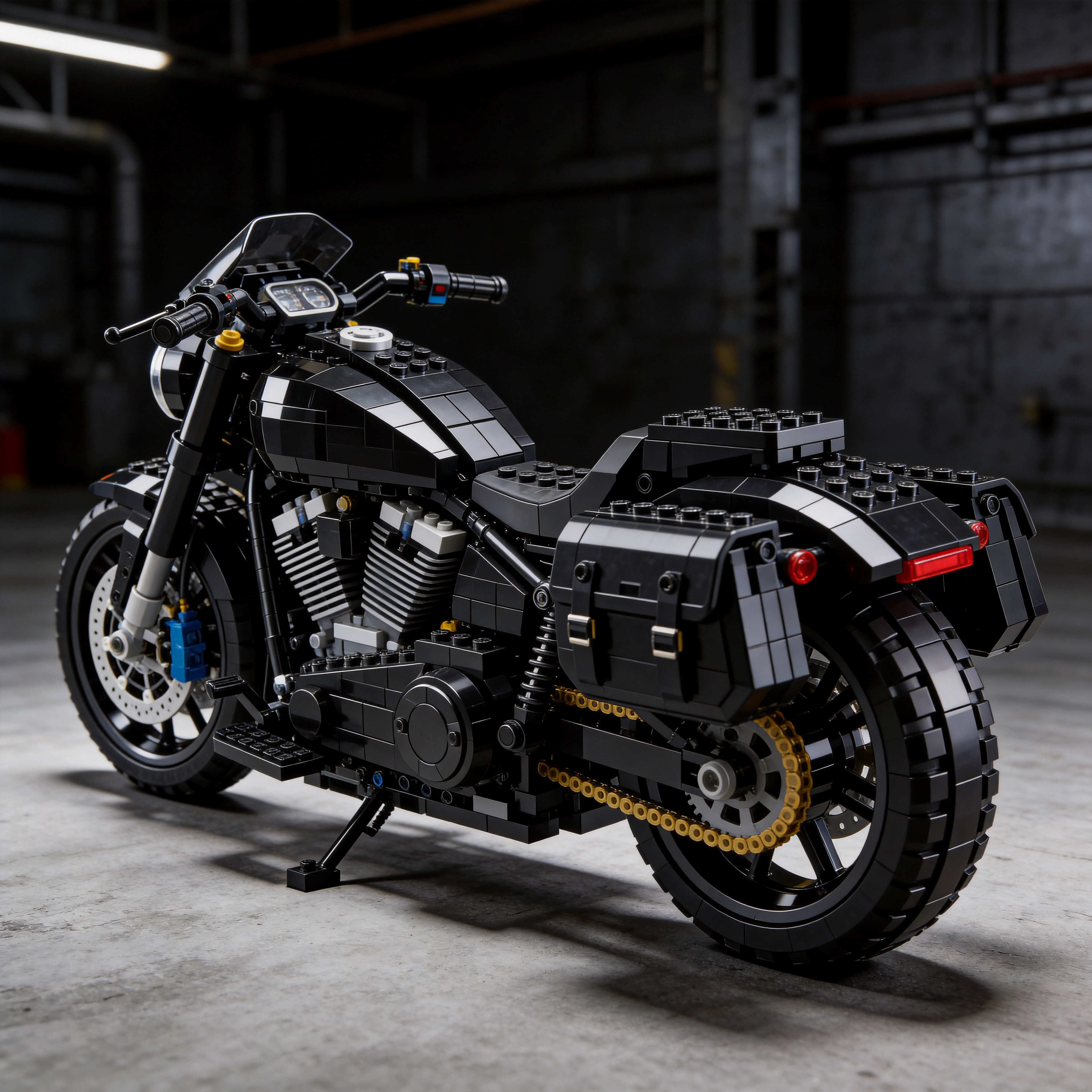 Adult Harley-Davidson motorcycle building blocks