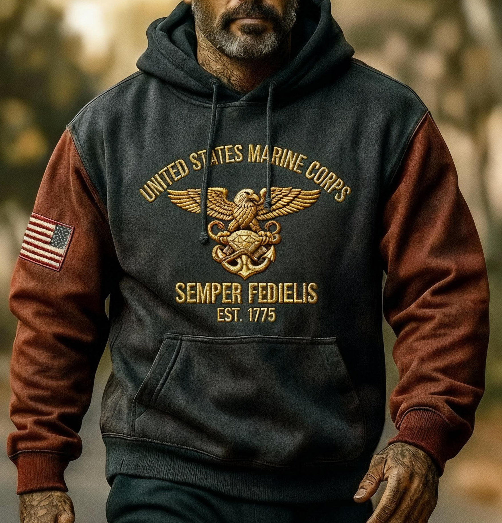 USMC “World’s Largest Brotherhood” Suede Jacket – Eagle, Globe & Ancho