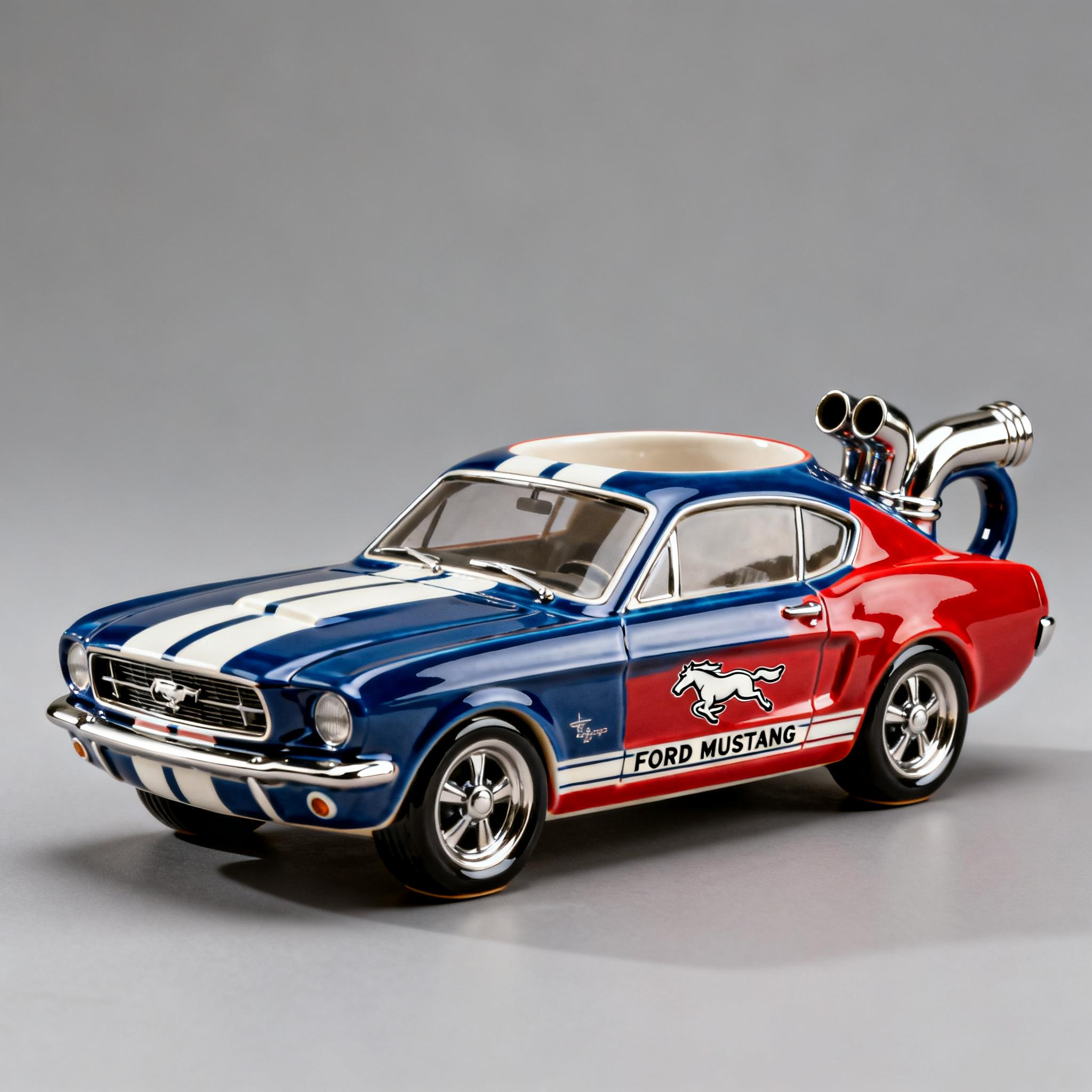 Classic Ford Mustang 3D Sculpted Ceramic Mug