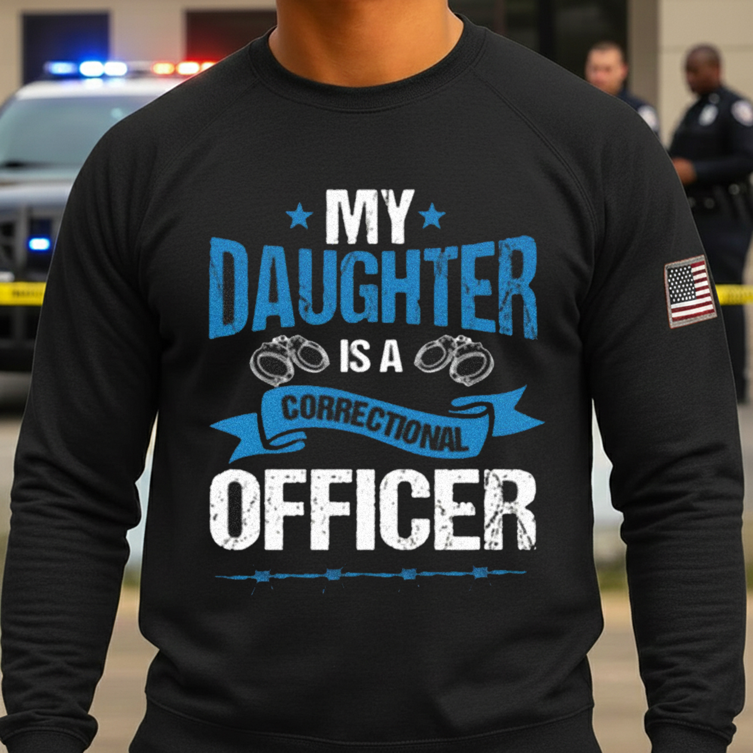 My Daughter Is A Correctional Officer, Lady Correctional Officer Gift, Parent Of A Prison Officer, Corrections Officer, Prison Guard T-Shirt by Dhika Art