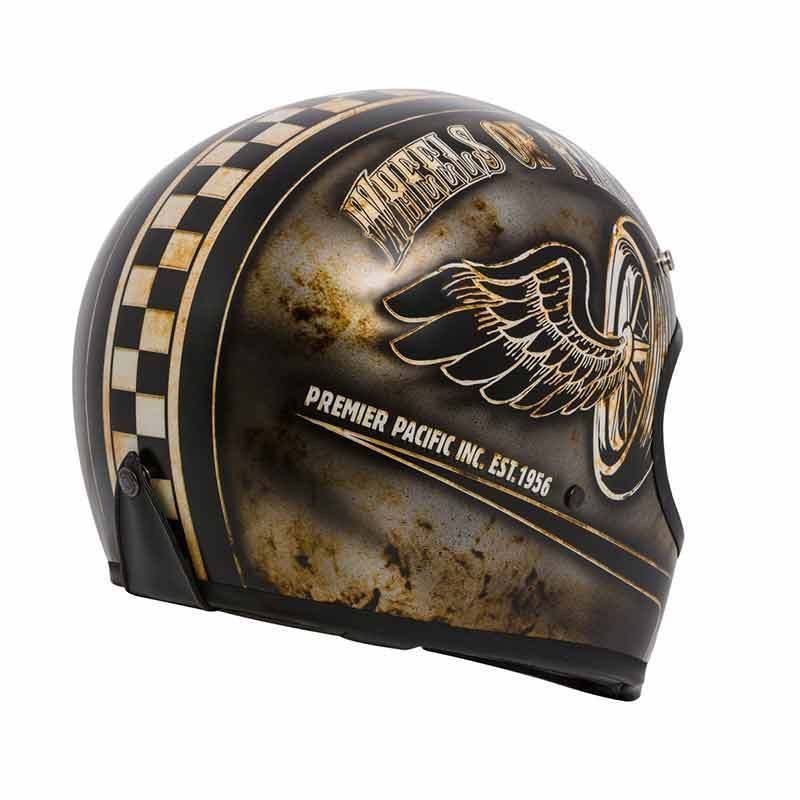 Retro Flashback: Traditional Tattoo Art Biker Helmet