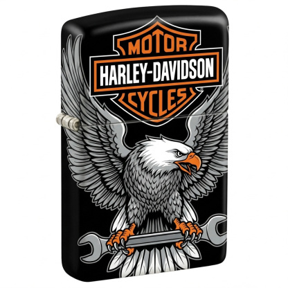 Classic American Eagle Wing Graphic Black Matte Windproof Lighter