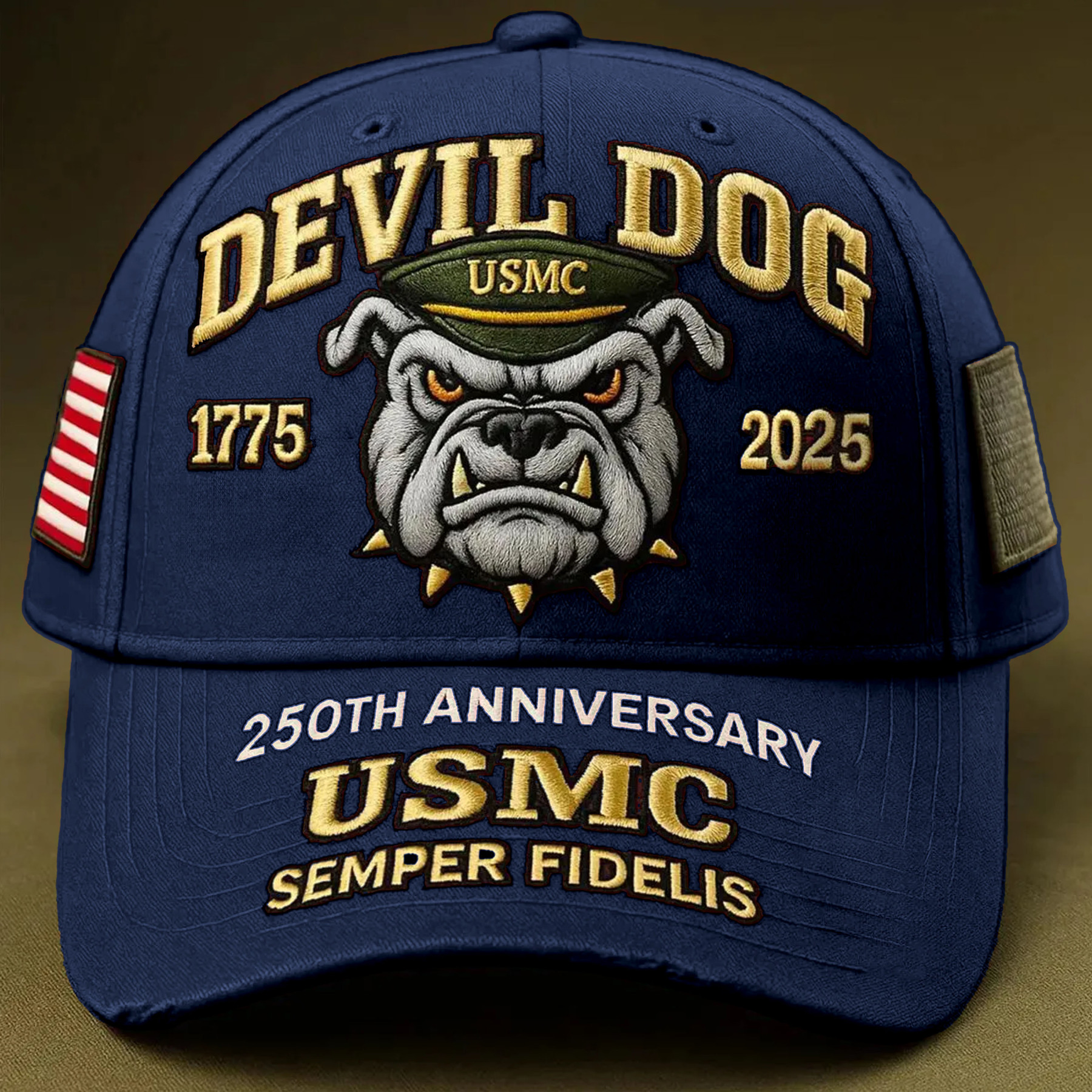 USMC 250th Birthday Devil Dog Cap