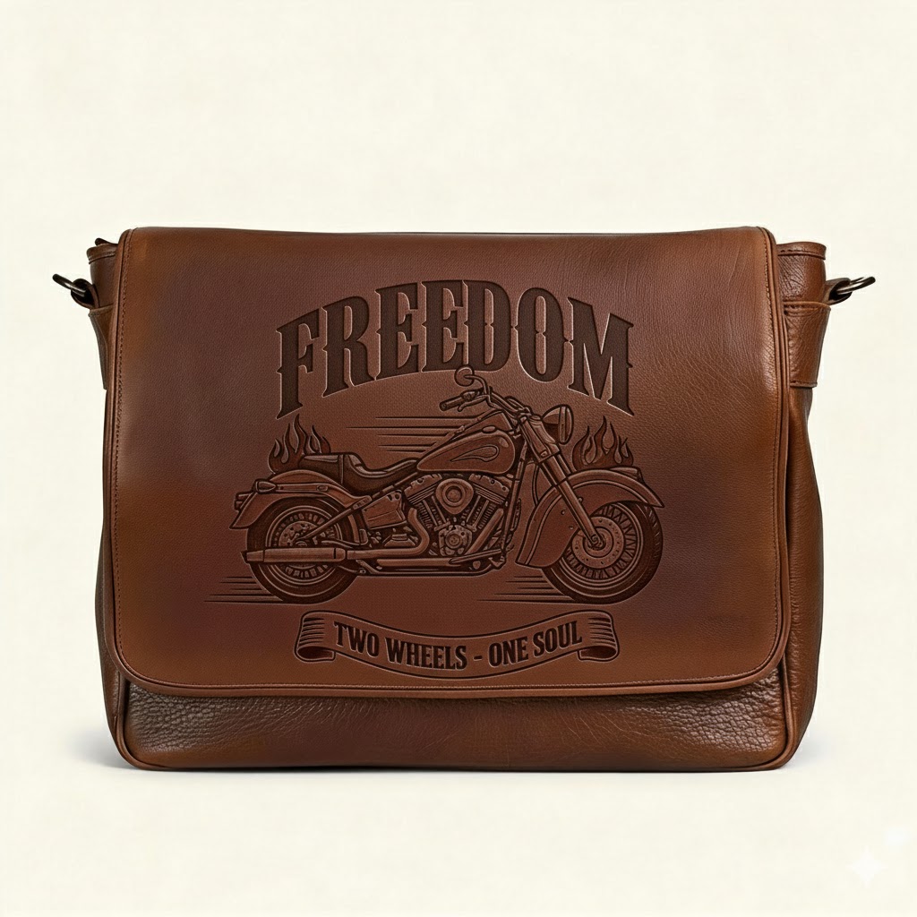 Hardcore Biker Style Vintage Messenger Bag