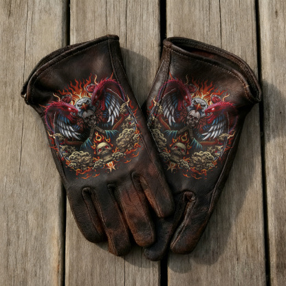 Vintage-Inspired Leather Work Gloves
