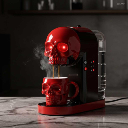Skull Style Coffee Machine | Brew with Dark Attitude