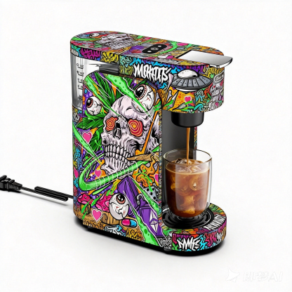 Graffiti Style Coffee Machine Skull | More Than a Machine