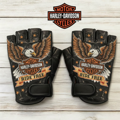 Vintage Biker Half Gloves for Motorcycle Enthusiasts