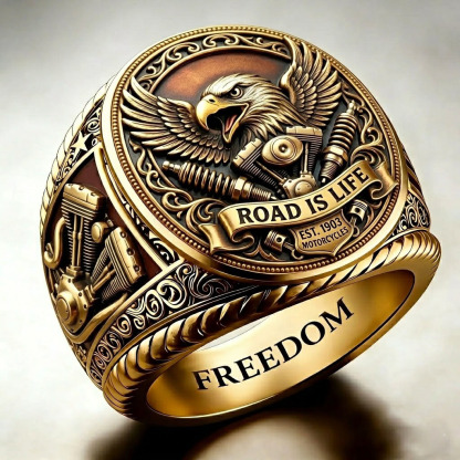 Classic American Motorcycle Style Vintage Biker Ring