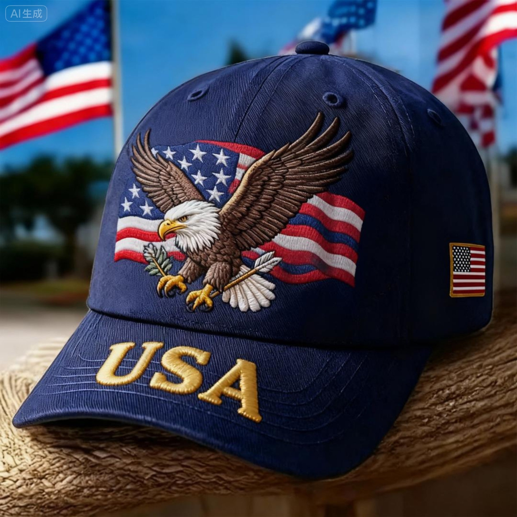 Anniversary Eagle Shield Embroidered Cap