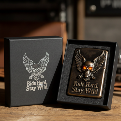 Dark double-wing glowing visual lighter