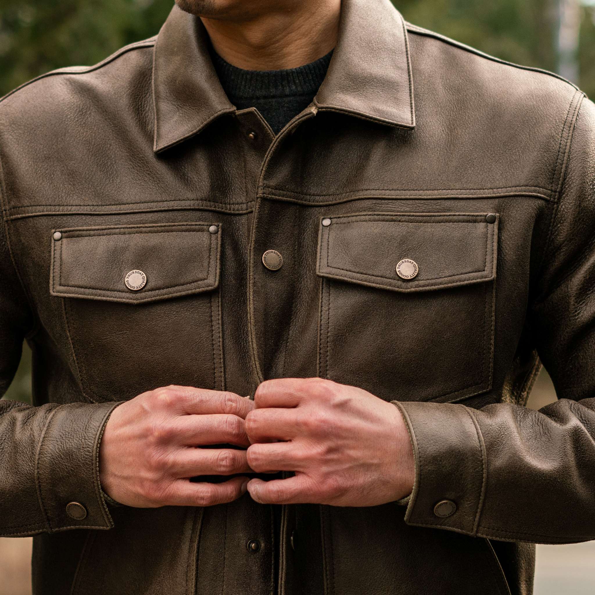 Roughout Cruiser Jacket | Dark Olive