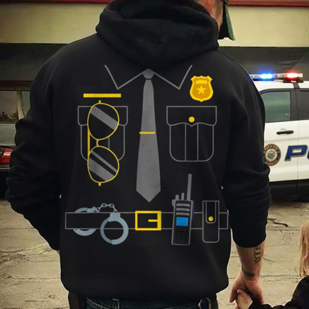 Policeman Costume Funny Police Officer Wearing Cops